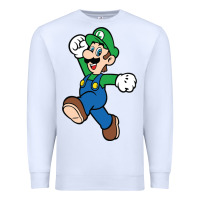 White luigi Premium Sweatshirt - linhVisuals