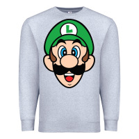Heather Grey luigi Premium Sweatshirt - linhVisuals