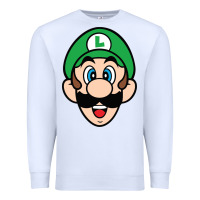 White luigi Premium Sweatshirt - linhVisuals