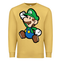 Antique Gold paper luigi Premium Sweatshirt - linhVisuals