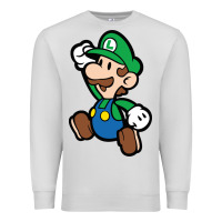 Dove Grey paper luigi Premium Sweatshirt - linhVisuals
