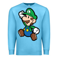 Ocean Blue paper luigi Premium Sweatshirt - linhVisuals