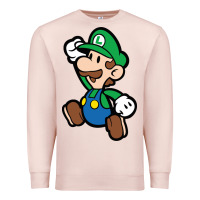 Pale Pink paper luigi Premium Sweatshirt - linhVisuals