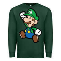 Sports Green paper luigi Premium Sweatshirt - linhVisuals