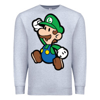 Heather Grey paper luigi Premium Sweatshirt - linhVisuals