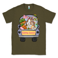 Army Green Happy Easter bunny truck Easter Day Classic Tee - CowGirlArtShop