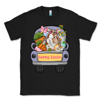 Black Happy Easter bunny truck Easter Day Classic Tee - CowGirlArtShop
