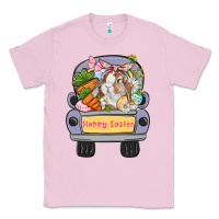 Bubblegum Pink Happy Easter bunny truck Easter Day Classic Tee - CowGirlArtShop