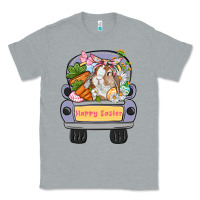 Heather Grey Happy Easter bunny truck Easter Day Classic Tee - CowGirlArtShop