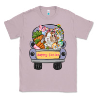 Lilac Happy Easter bunny truck Easter Day Classic Tee - CowGirlArtShop