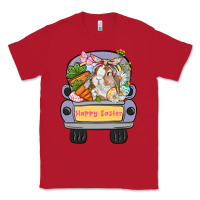 Red Happy Easter bunny truck Easter Day Classic Tee - CowGirlArtShop