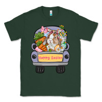 Sports Green Happy Easter bunny truck Easter Day Classic Tee - CowGirlArtShop