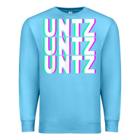 Ocean Blue untz untz untz techno dubstep riddim raver dj party t shirt Premium Sweatshirt - linhVisuals