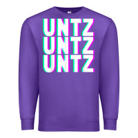 Purple untz untz untz techno dubstep riddim raver dj party t shirt Premium Sweatshirt - linhVisuals