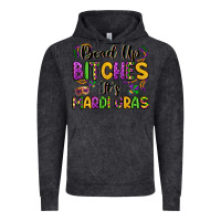 Vintage Black bead up bitches it s mardi gras Vintage Hoodie - LillyAllenDesigns