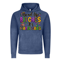 Vintage Denim bead up bitches it s mardi gras Vintage Hoodie - LillyAllenDesigns