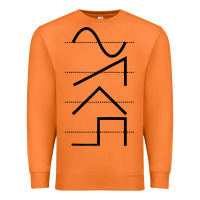Carrot vintage analog synthesizer techno waveform   synth nerd raglan basebal Premium Sweatshirt - linhVisuals
