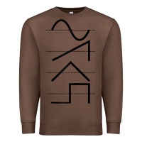 Chestnut vintage analog synthesizer techno waveform   synth nerd raglan basebal Premium Sweatshirt - linhVisuals