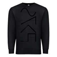 Black vintage analog synthesizer techno waveform   synth nerd raglan basebal Premium Sweatshirt - linhVisuals