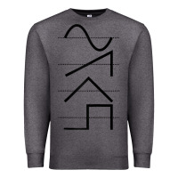 Charcoal Heather vintage analog synthesizer techno waveform   synth nerd raglan basebal Premium Sweatshirt - linhVisuals