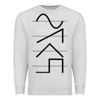 Dove Grey vintage analog synthesizer techno waveform   synth nerd raglan basebal Premium Sweatshirt - linhVisuals
