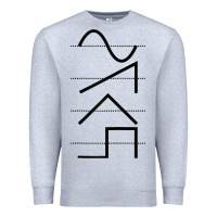 Heather Grey vintage analog synthesizer techno waveform   synth nerd raglan basebal Premium Sweatshirt - linhVisuals