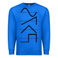 True Royal vintage analog synthesizer techno waveform   synth nerd raglan basebal Premium Sweatshirt - linhVisuals
