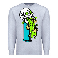 Heather Grey skull pez Premium Sweatshirt - linhVisuals