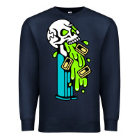 Navy skull pez Premium Sweatshirt - linhVisuals