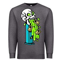 Charcoal Heather skull pez Premium Sweatshirt - linhVisuals