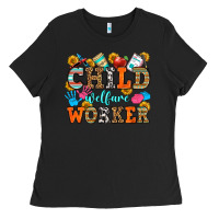 Black child welfare worker Ladies Tee - OliviaCreatesArt