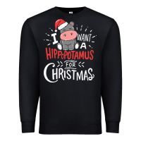 I Want Hippopotamus For Christmas Hippo Xmas Gift Premium Sweatshirt | Teevron