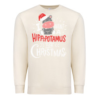 Sandshell i want hippopotamus for christmas hippo xmas gift Premium Sweatshirt - linhVisuals