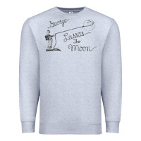 Heather Grey george lassos the moon   its a wonderful life Premium Sweatshirt - linhVisuals