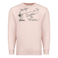 Pale Pink george lassos the moon   its a wonderful life Premium Sweatshirt - linhVisuals