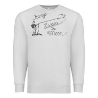 Dove Grey george lassos the moon   its a wonderful life Premium Sweatshirt - linhVisuals