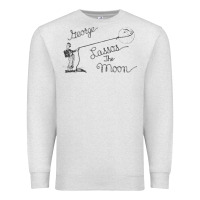 Oatmeal Heather george lassos the moon   its a wonderful life Premium Sweatshirt - linhVisuals