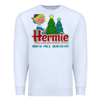 White hermie the elf dentistry    rudolph the red nosed reindeer Premium Sweatshirt - linhVisuals