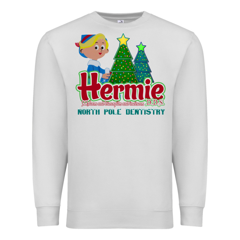 Hermie The Elf Dentistry    Rudolph The Red Nosed Reindeer Premium Sweatshirt by linhVisuals | Teevron