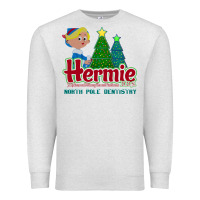 Oatmeal Heather hermie the elf dentistry    rudolph the red nosed reindeer Premium Sweatshirt - linhVisuals