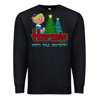Black hermie the elf dentistry    rudolph the red nosed reindeer Premium Sweatshirt - linhVisuals