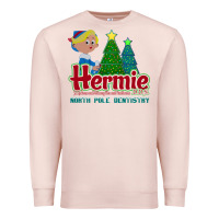 Pale Pink hermie the elf dentistry    rudolph the red nosed reindeer Premium Sweatshirt - linhVisuals