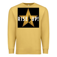 Antique Gold rise up! hamilt musical broadway Premium Sweatshirt - linhVisuals