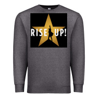 Charcoal Heather rise up! hamilt musical broadway Premium Sweatshirt - linhVisuals