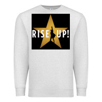 Oatmeal Heather rise up! hamilt musical broadway Premium Sweatshirt - linhVisuals