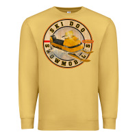 Antique Gold ski doo vintage snowmobiles Premium Sweatshirt - linhVisuals