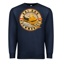Navy ski doo vintage snowmobiles Premium Sweatshirt - linhVisuals
