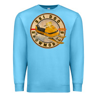 Ocean Blue ski doo vintage snowmobiles Premium Sweatshirt - linhVisuals
