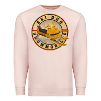 Pale Pink ski doo vintage snowmobiles Premium Sweatshirt - linhVisuals