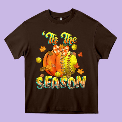 Its The Season Softball Heavy Core Tee Designed By Cowgirlartshop